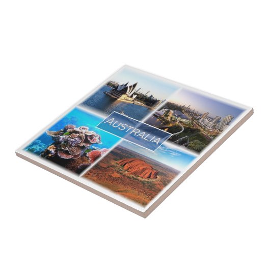 zAU015 AUSTRALIA、モザイク、オセアニア、 タイル (側面)