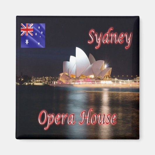 zAU019 SYDNEY, OPERA HOUSE,オーストラリア,冷蔵庫 マグネット (正面)