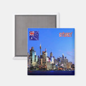 zAU029 SYDNEY，オーストラリア，オセアニア，冷蔵庫 マグネット (正面/裏面)