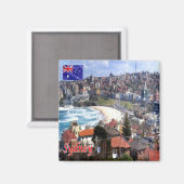 zAU030 SYDNEY，オーストラリア，パノラマ，オセアニア，冷蔵庫 マグネット (正面/裏面)
