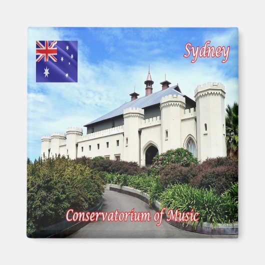 zAU037 SYDNEY, Conservatorium of Music,冷蔵庫 マグネット (正面)