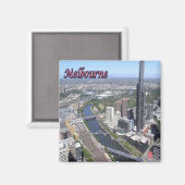 zAU043 MELBOURNE，オーストラリア，オセアニア，冷蔵庫 マグネット (正面/裏面)