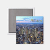 zAU045 MELBOURNE, Aerial View，オーストラリア，冷蔵庫 マグネット (正面/裏面)