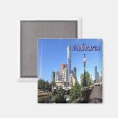 zAU047 MELBOURNE，オーストラリア，オセアニア，冷蔵庫 マグネット (正面/裏面)