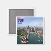 zAU048 SYDNEY，オーストラリア，オセアニア，冷蔵庫用マグネット マグネット (正面/裏面)
