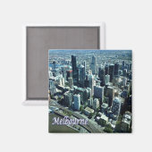 zAU049 MELBOURNE，オーストラリア，オセアニア，冷蔵庫 マグネット (正面/裏面)
