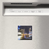 zAU050 MELBOURNE by Night，オーストラリア，冷蔵庫 マグネット (インサイチュ (食洗機))