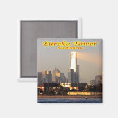 zAU053 MELBOURNE, EUREKA TOWER，オーストラリア，冷蔵庫 マグネット (正面/裏面)
