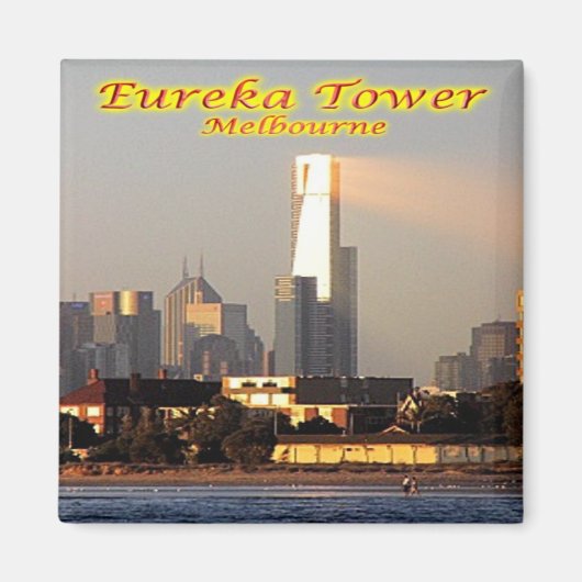 zAU053 MELBOURNE, EUREKA TOWER，オーストラリア，冷蔵庫 マグネット (正面)