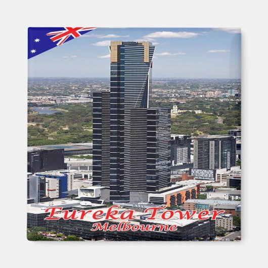 zAU055 MELBOURNE, EUREKA TOWER,オーストラリア,冷蔵庫 マグネット (正面)