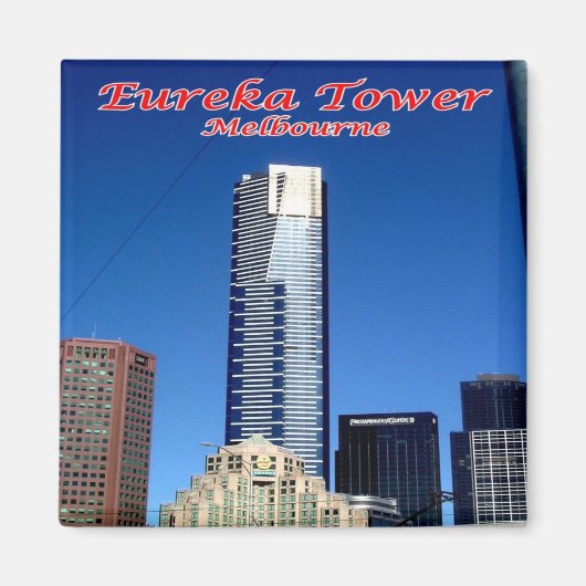 zAU056 MELBOURNE, EUREKA TOWER，オーストラリア，冷蔵庫 マグネット (正面)