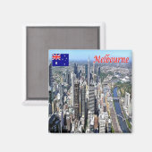 zAU058 MELBOURNE, Aerial View,オーストラリア,冷蔵庫 マグネット (正面/裏面)