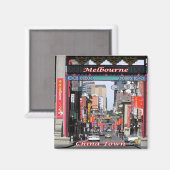 zAU060 MELBOURNE,中国の町，オーストラリア，冷蔵庫 マグネット (正面/裏面)