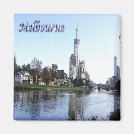 zAU062 MELBOURNE，オーストラリア，オセアニア，冷蔵庫 マグネット (正面)