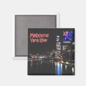zAU064 MELBOURNE, Yarra River，オーストラリア，冷蔵庫 マグネット (正面/裏面)
