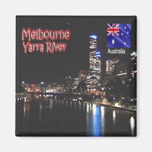 zAU064 MELBOURNE, Yarra River，オーストラリア，冷蔵庫 マグネット (正面)