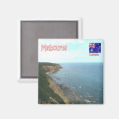 zAU067 MELBOURNE，オーストラリア，オセアニア，冷蔵庫 マグネット (正面/裏面)