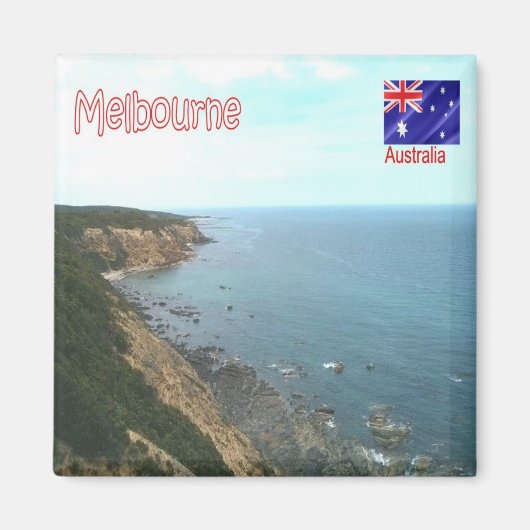 zAU067 MELBOURNE，オーストラリア，オセアニア，冷蔵庫 マグネット (正面)