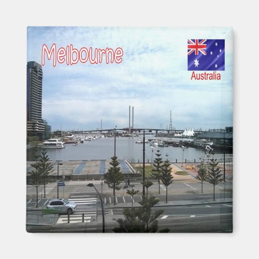 zAU071 MELBOURNE,オーストラリア,オセアニア,冷蔵庫 マグネット (正面)