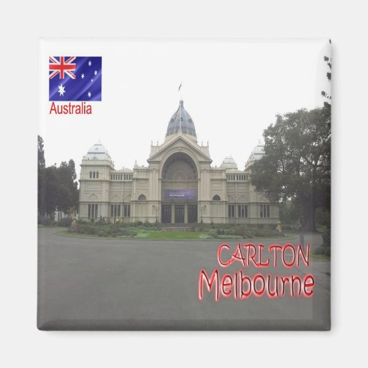 zAU077 CARLTON, MELBOURNE,オーストラリア,冷蔵庫 マグネット (正面)