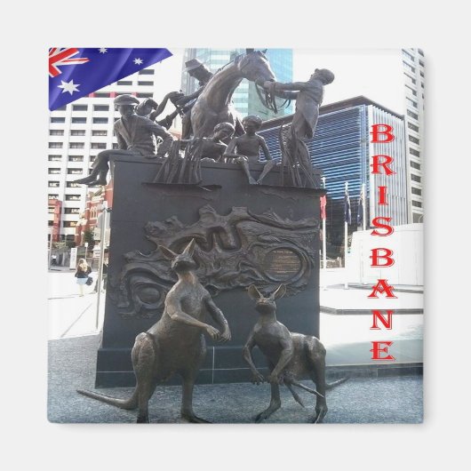 zAU083 BRISBANE,オーストラリア,オセアニア,冷蔵庫 マグネット (正面)