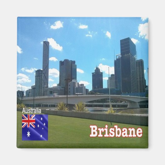 zAU084 BRISBANE,オーストラリア,オセアニア,冷蔵庫 マグネット (正面)