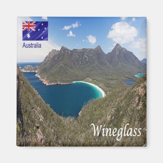 zAU087 WENEGLASS BAY，オーストラリア，オセアニア，冷蔵庫 マグネット (正面)