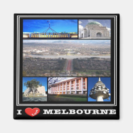 zAU094 MELBOURNE, I Love，モザイク，オーストラリア，冷蔵庫 マグネット