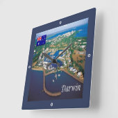 zAU098 DARWIN，オーストラリア，オセアニア， スクエア壁時計 (傾斜)