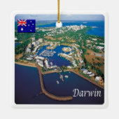 zAU098 DARWIN，オーストラリア，オセアニア， セラミックオーナメント (裏面)
