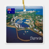 zAU098 DARWIN，オーストラリア，オセアニア， セラミックオーナメント (正面)