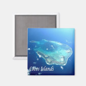 zAU101 COCOS ISLAND,オーストラリア,オセアニア,冷蔵庫 マグネット (正面/裏面)