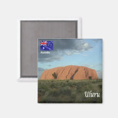 zAU109 ULURU, Ayers Rock，オーストラリア，冷蔵庫 マグネット (正面/裏面)