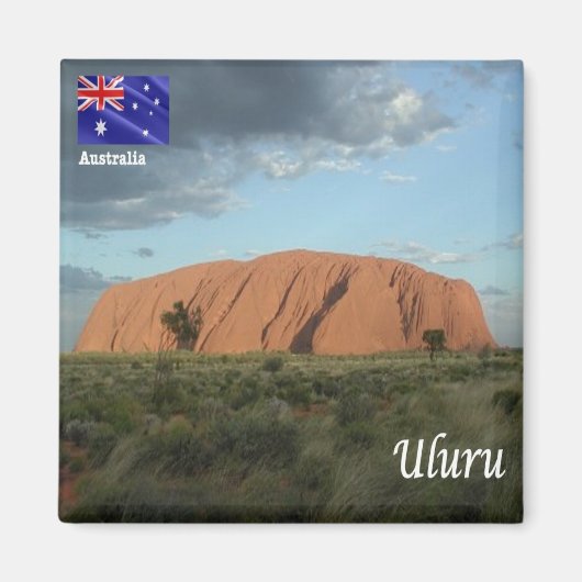 zAU109 ULURU, Ayers Rock，オーストラリア，冷蔵庫 マグネット (正面)