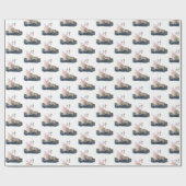 Zauberhaftes Weihnachtsgeschenkpapier mit Pferd ラッピングペーパー (フラット)