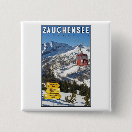 Zauchenseeのスキー場 缶バッジ (正面)