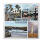 zAW003 ARUBA、モザイク、アメリカ、 タイル (正面)