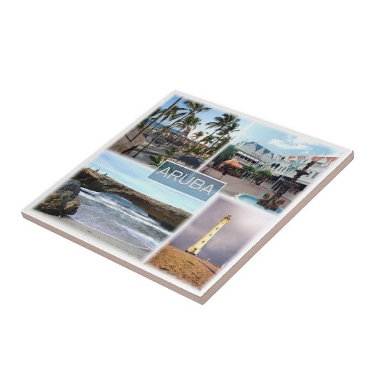 zAW003 ARUBA、モザイク、アメリカ、 タイル (側面)