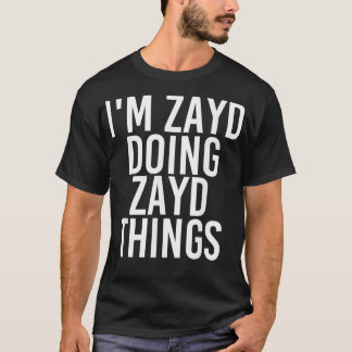 ZAYD THINGSの名前の誕生日GIFを実行しておもしろいいる Tシャツ