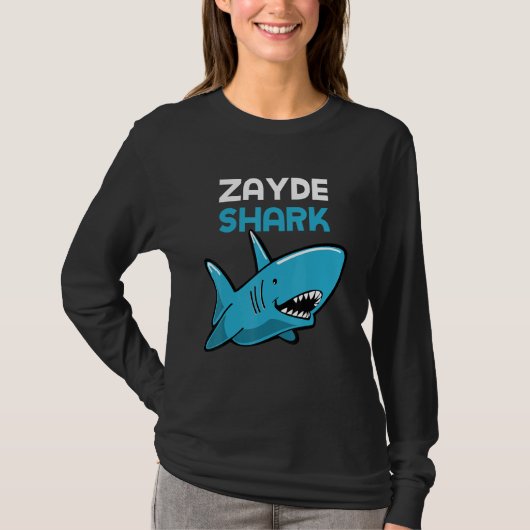 Zayde Shark Funny Family Tシャツ (正面)
