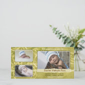 Zayden Beautiful Birth Announcements紫 案内状 (スタンド正面)