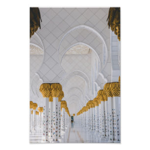 Zayed Grand Mosque教主のコラム、アブダビ フォトプリント