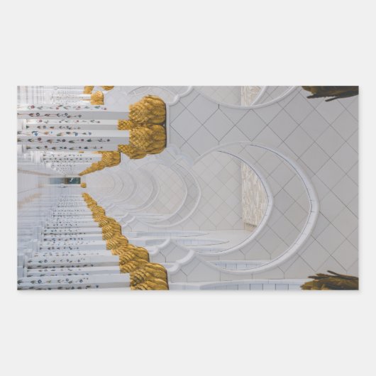 Zayed Grand Mosque教主のコラム、アブダビ 長方形シール (正面)