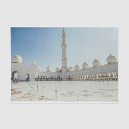 Zayed Grand Mosque、アブダビ教主 薄葉紙 (正面)
