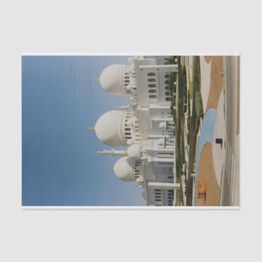 Zayed Grand Mosque、アブダビ教主 薄葉紙 (正面)
