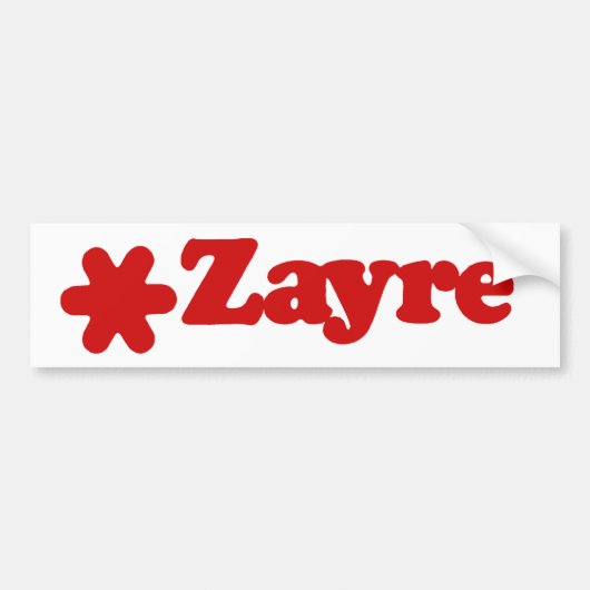 Zayreのバンパーステッカー バンパーステッカー (正面)