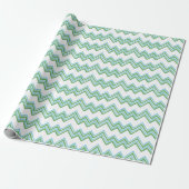 Zaza Chevron Wave in Green and Aqua ラッピングペーパー (アンロールド)
