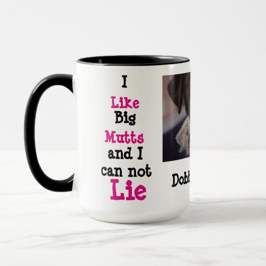 ZAZZ_ITによって大きいカスタムな黒15ozの信号器のマグDobbie マグカップ (左)