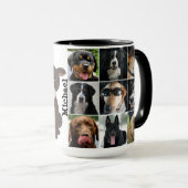 ZAZZ_ITによるカスタムな黒15ozの信号器のマグ大きいMutts3 マグカップ (正面右)