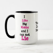 ZAZZ_ITによるカスタムな黒15ozの信号器のマグ大きいMutts8 マグカップ (左)